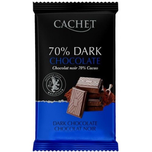 Шоколад чорний Cachet Extra Dark Chocolate 70% 300 г