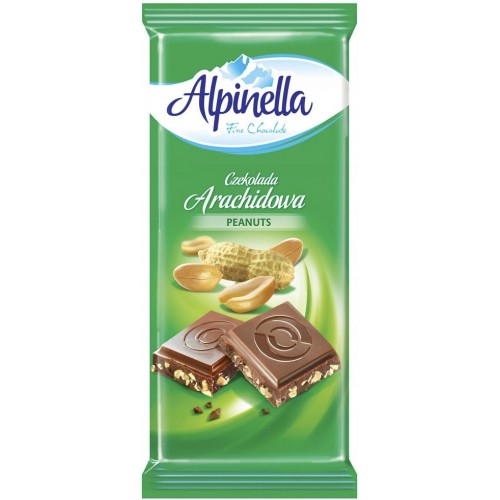 Шоколад Alpinella Arachidowa молочний з арахісом 90 г
