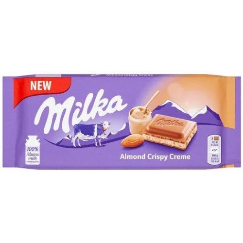 Шоколад Milka Almond Crispy Creme 90г