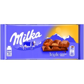 Молочний Шоколад Milka Triple Caramel 90 г