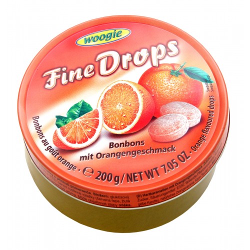 Цукерки Woogie Fine Drops апельсин 200 г