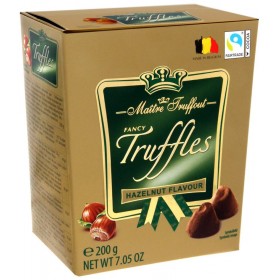 Цукерки трюфель Maitre Truffout Truffles Hazelnut лісовий горіх 200 г