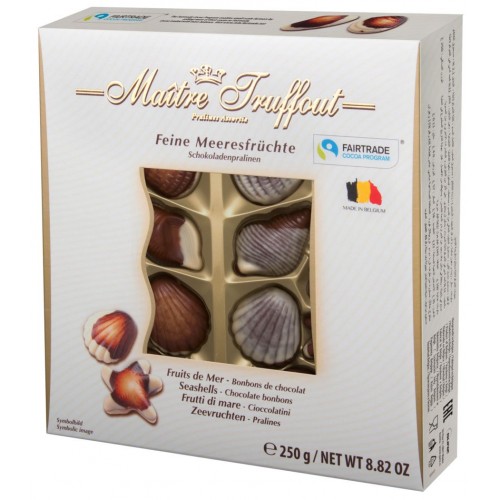 Цукерки Maitre Truffout Feine Meeresfruchte морські мушлі шоколадні 250 г