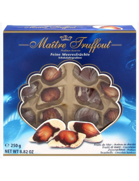 Цукерки Maitre Truffout Feine Meeresfruchte морські мушлі шоколадні 250 г